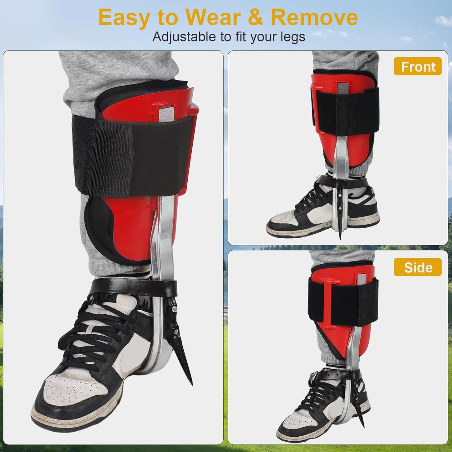 Tree Climbing Spurs Spikes with Adjustable Belt and Rope Climbing