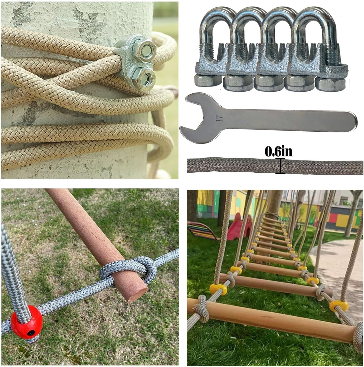 Outdoor Bridge Rope Ladder for Kids Rope Bridge