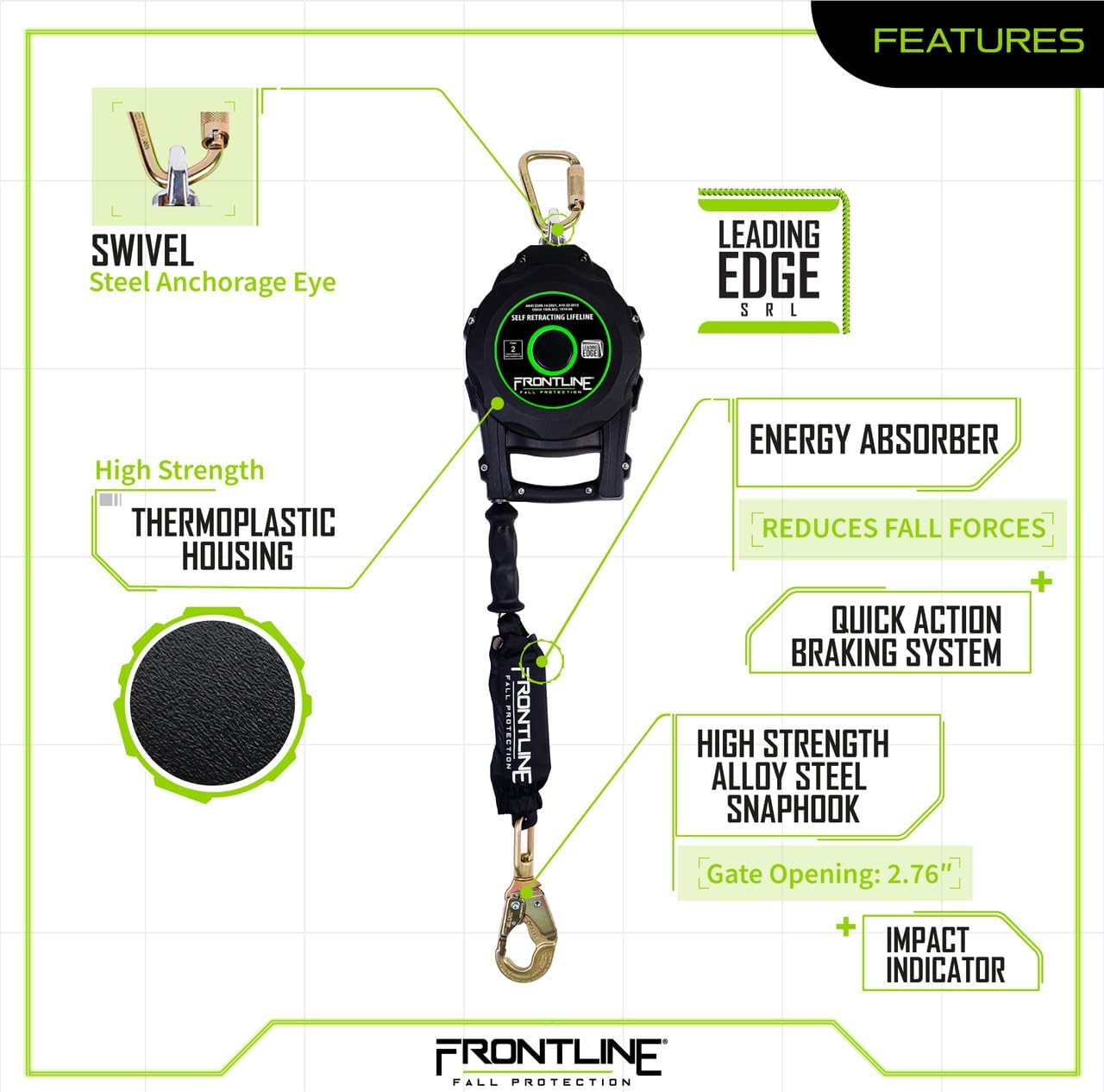 RPGCLE30' Leading Edge Cable SRL with Carry Handle & Tagline