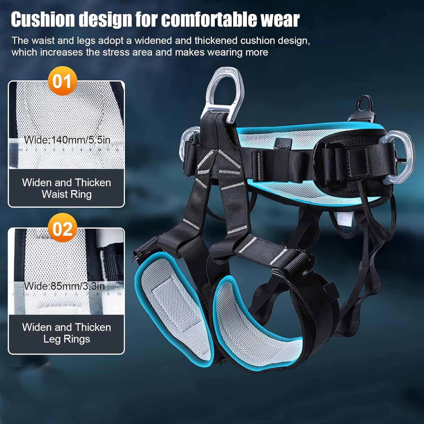 Tree Climbing Gear with Adjustable Climbing Belt and Steel Wire Core Flip Line
