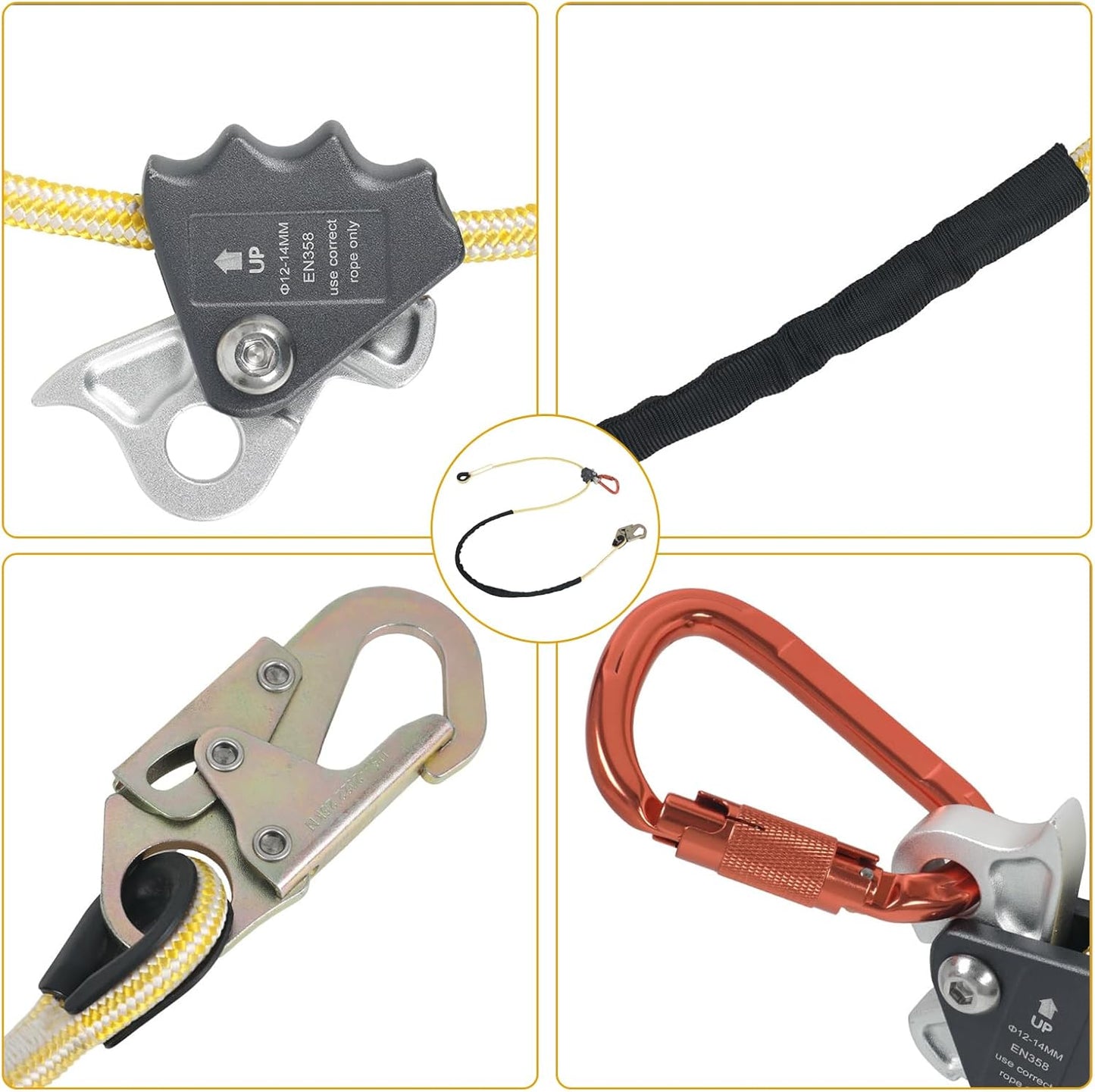 Tree Climbing Spurs Spikes with Adjustable Belt and Rope Climbing