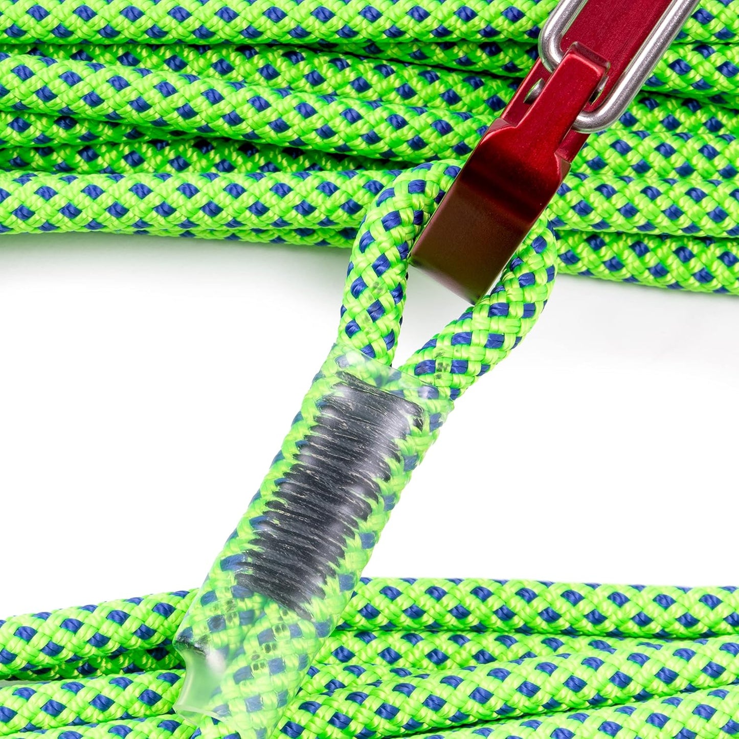 Nylon Escape Rope - 50 Foot RNR Poseidon 8MM Nylon Rope Sewn onto Lightning GT Hook, Rock Climbing Accessory
